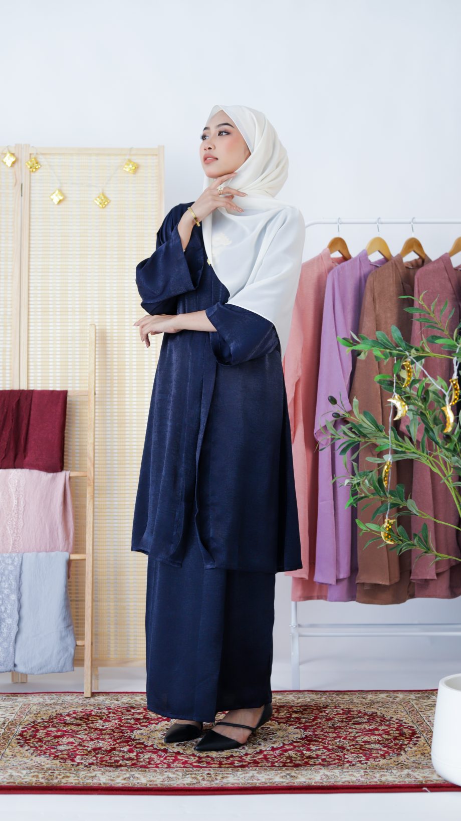 Kebaya - Navy Blue